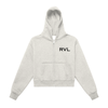 Fleeced Zip-Up Cropped Hoodie RVL logo