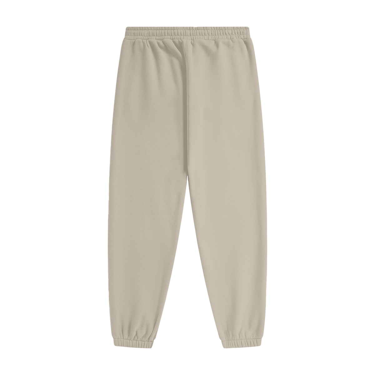 Back side of beige joggers