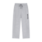 Light gray heather sweatpants with a drawstring waist and vertical black 'REVIVAL' text on the left leg, shown flat against a white background.