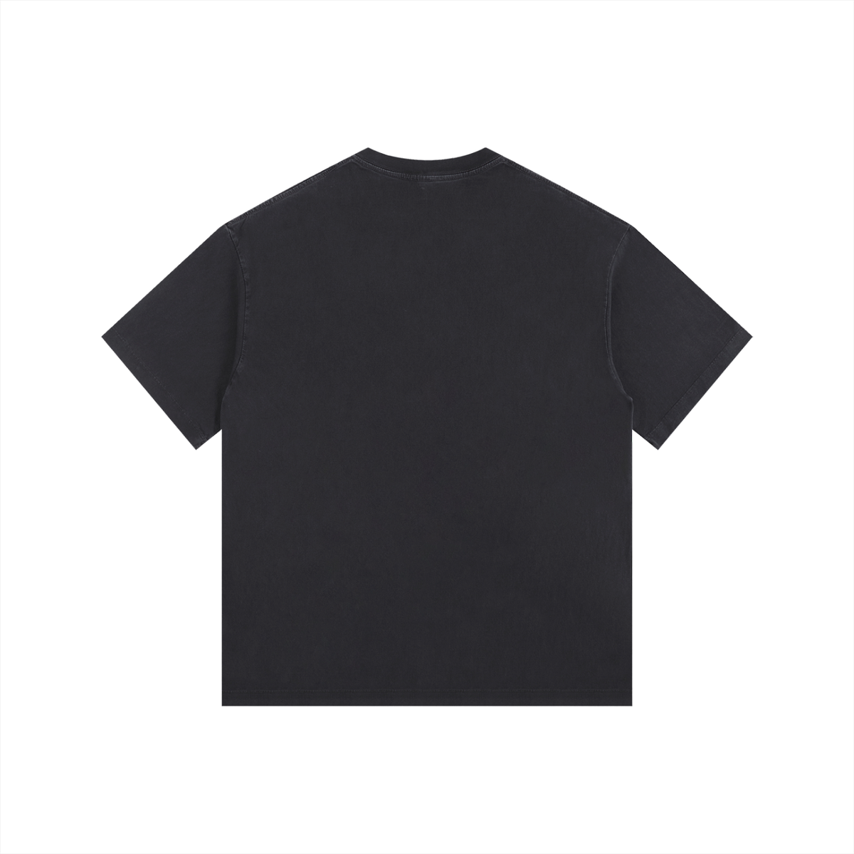 Black t-shirt on a white background