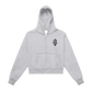 Fleeced Zip-Up Cropped Hoodie Crest logo