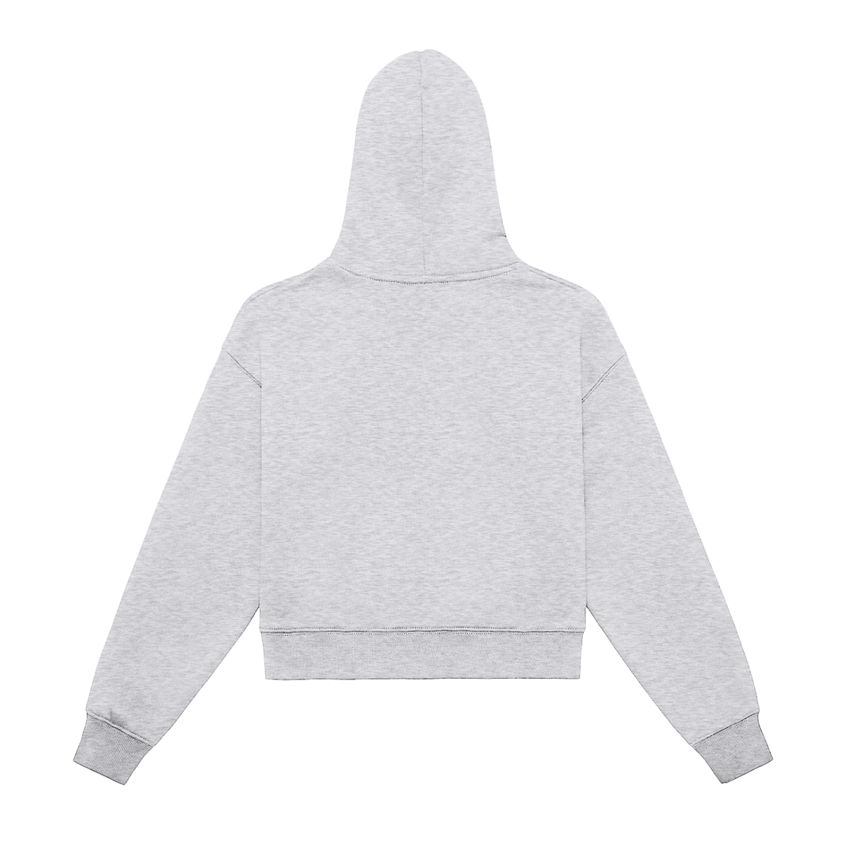 Fleeced Zip-Up Cropped Hoodie Crest logo