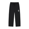 Black pants with a logo on a white background
