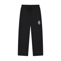 Black pants with a logo on a white background