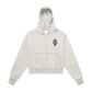 Fleeced Zip-Up Cropped Hoodie Crest logo