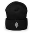 RVL cuffed beanie black Revival MFTR logo front view