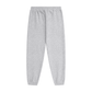 Light gray heather sweatpants with an elastic waistband and ribbed ankle cuffs, shown flat against a white background.