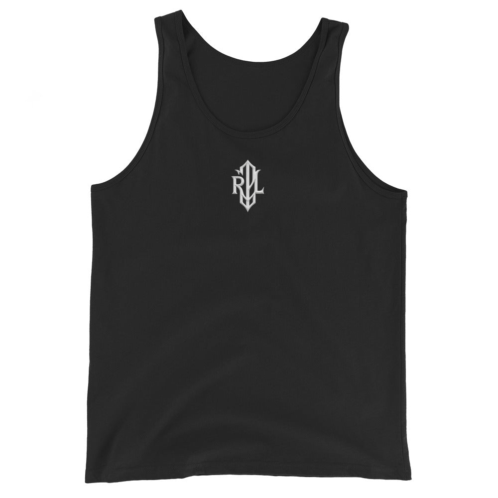 Steel White Athletic Tank Top by Revival MFTR, made from 100% combed and ringspun cotton.
