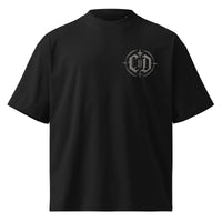 REVIVAL MFTR Combat Crow oversized black graphic tee with gothic Combat Division Chapter II artwork