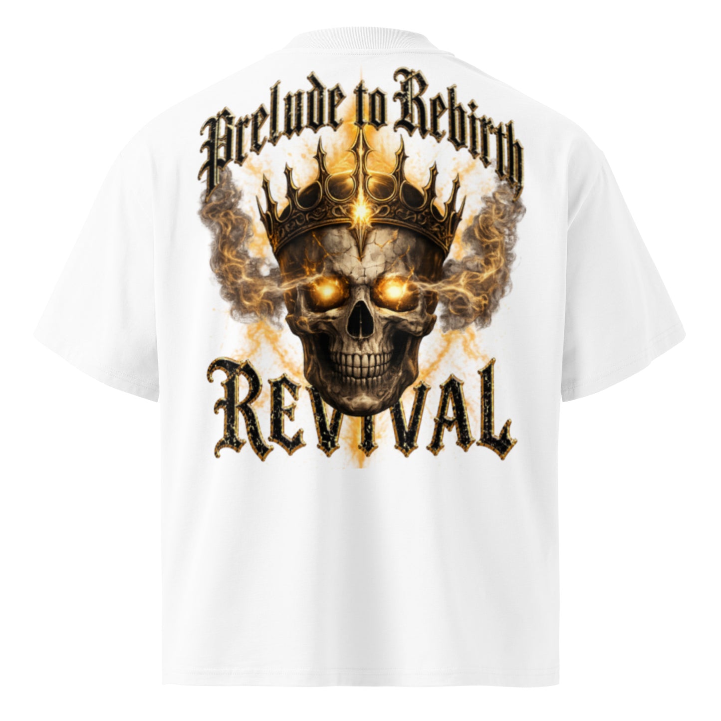 Skull crown t-shirt on white background