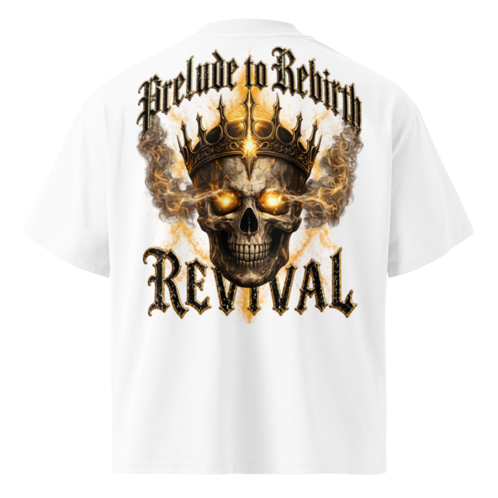 Skull crown t-shirt on white background