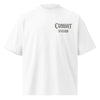 Combat Throne oversized black graphic tee front logo